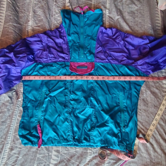 90s Columbia Windbreaker Half Zip Jacket - Picture 2 of 7
